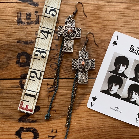 1 PAIR LEFT upcycled earrings FREE WITH A PURCHASE - Picture 9 of 17